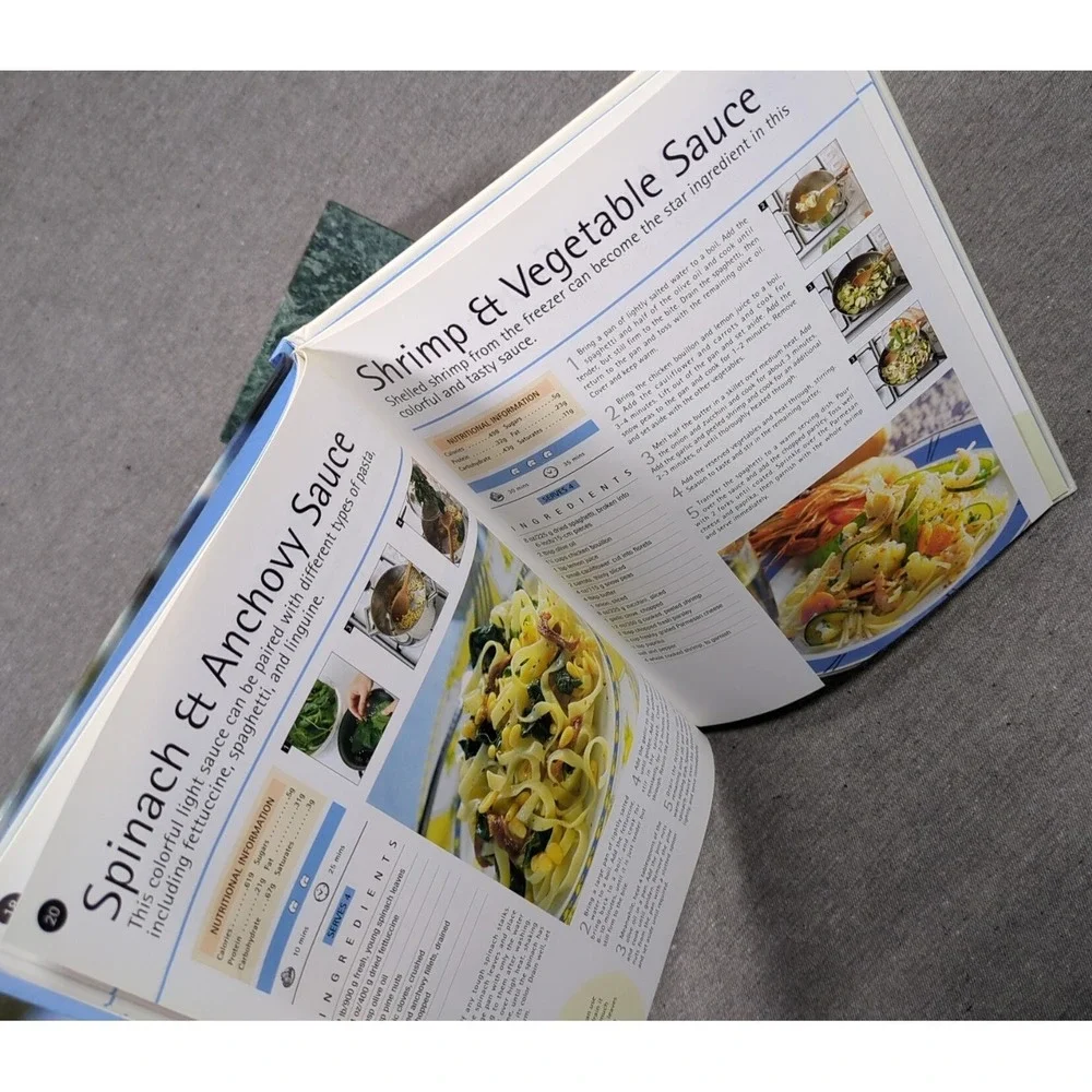 2003 Practical Pasta Sauces VTG Cookbook Published‎ by P3, Parragon, UK 32 pages
